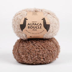 Stickgarn Drops Alpaca Bouclé Uni Colour 0100 Off White Stickgarn - 2