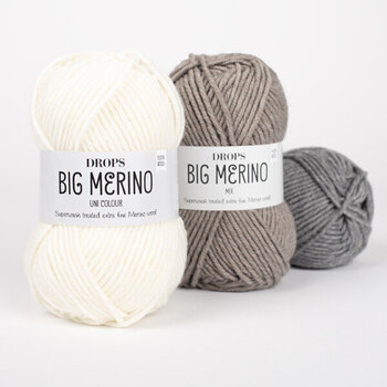 Knitting Yarn Drops Big Merino Mix 03 Anthracite Knitting Yarn - 6