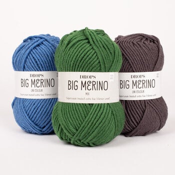 Knitting Yarn Drops Big Merino Uni Colour 23 Ice Blue Knitting Yarn - 3