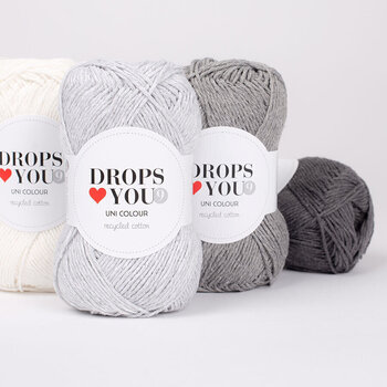 Knitting Yarn Drops Loves You 9 Uni Colour 101 White Knitting Yarn - 6