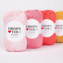 Przędza dziewiarska Drops Loves You 9 Uni Colour 108 Coral Przędza dziewiarska - 1