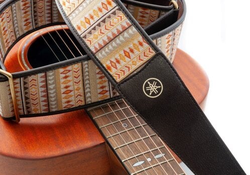 Textile guitar strap Yamaha ARTISAN Brown Textile guitar strap Brown - 5