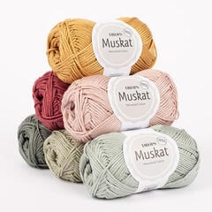 Strickgarn Drops Muskat Uni Colour 30 Vanilla Yellow Strickgarn - 5