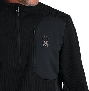 Mikina a tričko Spyder Mens Bandit 1/2 Zip Black S Sveter - 6