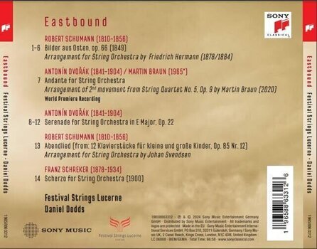 CD muzica Festival Strings Lucerne & Daniel Dodds - Eastbound: Schumann, Dvořák, Schreker (Works For String Orchestra) (CD) - 2