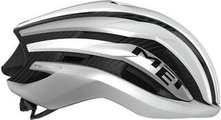 Cykelhjelm MET Trenta 3K Carbon Mips White Silver Metallic/Matt M (56-58 cm) Cykelhjelm - 1