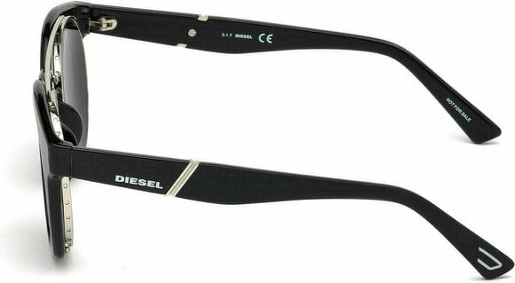 Livsstil briller Diesel DL0251 01A 49 Shiny Black /Smoke - 4