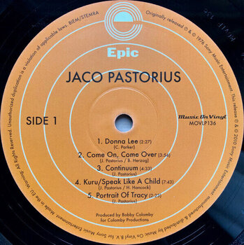 LP Jaco Pastorius - Jaco Pastorius (180 g) (LP) - 2