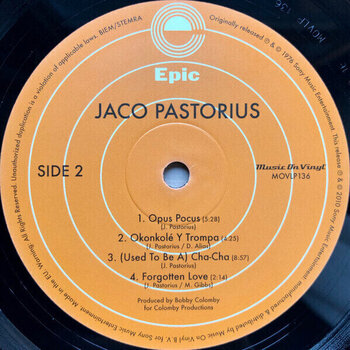 LP Jaco Pastorius - Jaco Pastorius (180 g) (LP) - 3