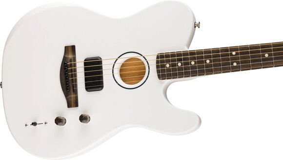 Guitare acoustique-électrique Fender FINNEAS American Acoustasonic Telecaster EB Arctic White Guitare acoustique-électrique - 3