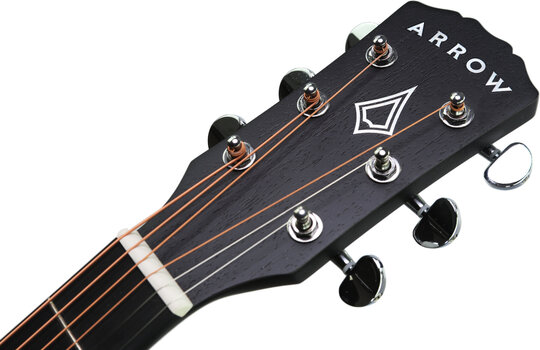 Jumbo Guitar Arrow Raw Black Jumbo Guitar - 7