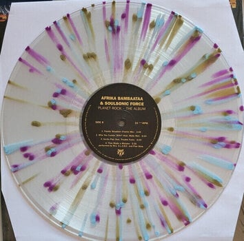 Vinyl Record Afrika Bambaataa & Soulsonic Force - Planet Rock - The Album (Clear Blue Purple & Gold Splatter Coloured) (Limited Edition) (LP) - 3