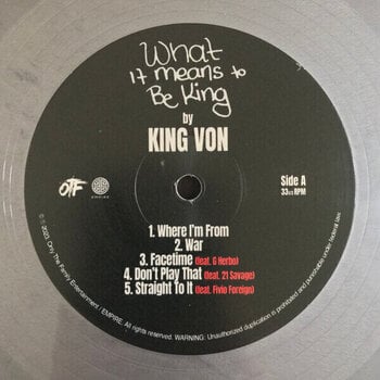 Płyta winylowa King Von - What It Means To Be King (Silver & Black Marble Coloured) (2 LP) - 3