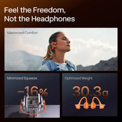 Hörlurar med benledning Shokz OpenRun Pro 2 USB-C Orange Hörlurar med benledning - 4