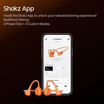 Bone Conduction Écouteurs Shokz OpenRun Pro 2 USB-C Orange Bone Conduction Écouteurs - 6