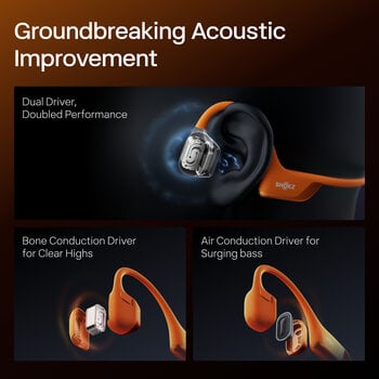 Bone Conduction Headphones Shokz OpenRun Pro 2 USB-C Orange Bone Conduction Headphones - 8