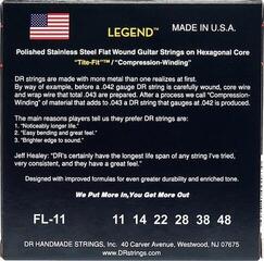 Struny pre elektrickú gitaru DR Strings Legend Flatwound Light 11-48 Struny pre elektrickú gitaru - 2