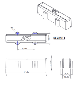 Basszusgitár hangszedő MEC M 60201L/B Black Basszusgitár hangszedő - 4