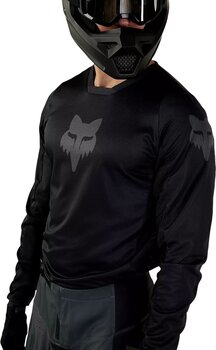 Jersey de motocross FOX 180 Blackout Jersey Black S Jersey de motocross - 5