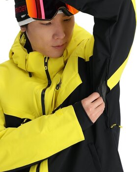 Ski Jacket Spyder Mens Copper Acid Yellow M Ski Jacket - 5