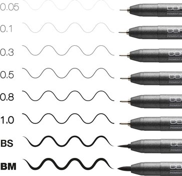 Tekninen kynä Copic 65.5223 Setti vuorauksia Black 8 pcs - 2