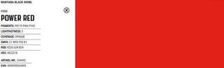 Spray Paint Montana Cans Black Spray Paint P3000 Power Red 400 ml 1 pc - 2