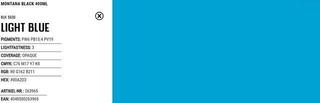 Sprühfarbe Montana Cans Black Sprühfarbe 5030 Light Blue 400 ml 1 stk - 2