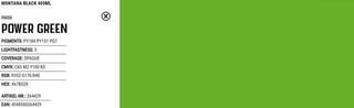 Spuitverf Montana Cans Black Spuitverf P6000 Power Green 400 ml 1 stuk - 2