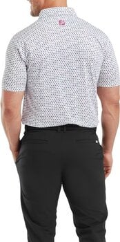 Polo-Shirt Footjoy Wasp Print Lisle White/Black/Pink L Polo-Shirt - 4