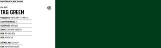 Spuitverf Montana Cans Black Spuitverf 6070 Tag Green 400 ml 1 stuk - 2