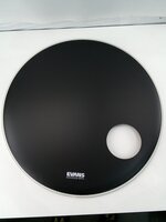 Evans BD24RONX Onyx Coated 24" Black Resonanzfell