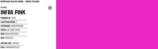 Sprej Montana Cans Black Infra Farba v spreji IN4000 Pink 400 ml 1 ks - 2