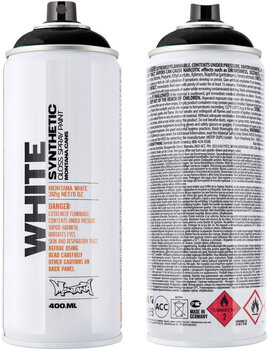 Sprayfärg Montana Cans White Sprayfärg 9000 Black 400 ml 1 st - 2