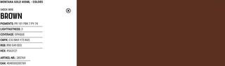 Farba w sprayu
 Montana Cans Gold Farba w sprayu SH8010 Brown 400 ml 1 szt. - 2