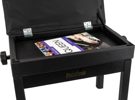 Houten pianokruk Pianonova BCDPS-B Houten pianokruk met opbergruimte Black - 6