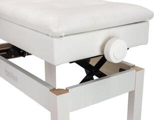 Taburete de piano de madera Pianonova BCDPS-W Taburete de piano de madera con espacio de almacenamiento Blanco - 4