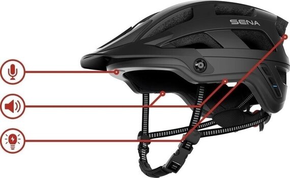 Smart helm Sena M1 EVO Matt Black M Smart helm - 8