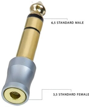 Adaptor Jack-Jack Veles-X SJA63GD Stereo 6.35mm to 3.5mm 18K Gold Adaptor Jack-Jack - 2