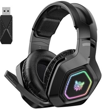 Pc-hoofdtelefoon Onikuma B100 RGB Bluetooth Wireless Gaming Headset Zwart Pc-hoofdtelefoon - 6