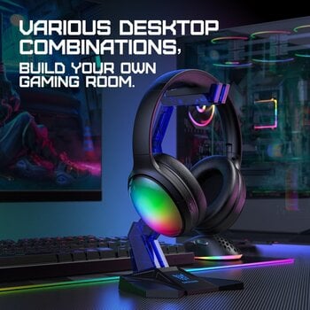 PC slúchadlá Onikuma B3 RGB Wireless Bluetooth Gaming Headset Čierna PC slúchadlá - 8