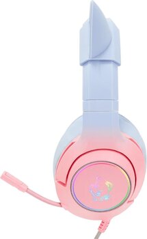 PC headset Onikuma K9 RGB Wired Gaming Headset With Cat Ears Blue-Pink PC headset - 3