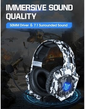 слушалки за компютър Onikuma K8 RGB Wired Gaming Headset Мулти слушалки за компютър - 3