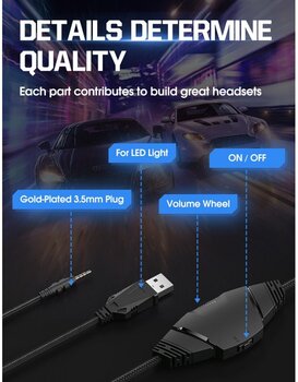 Pc-hoofdtelefoon Onikuma K8 RGB Wired Gaming Headset Multi Pc-hoofdtelefoon - 4