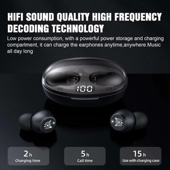 Trådløse on-ear hovedtelefoner Onikuma T305 TWS Wireless Bluetooth Earbuds Black Trådløse on-ear hovedtelefoner - 4