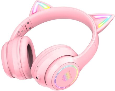 Pc-hoofdtelefoon Onikuma B90 RGB Cat Ear Bluetooth Wireless Gaming Headset Roze Pc-hoofdtelefoon - 5