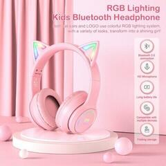 PC slúchadlá Onikuma B90 RGB Cat Ear Bluetooth Wireless Gaming Headset Ružová PC slúchadlá - 7