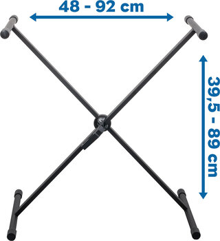 Zložljivo stojalo za klaviaturo
 Cascha HH 2180 Keyboard Single X-Frame Zložljivo stojalo za klaviaturo - 7