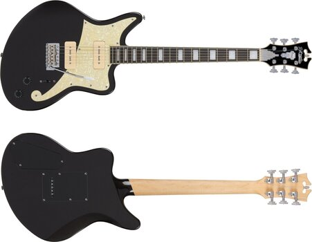 Guitarra elétrica D'Angelico Premier Bedford Black Flake Guitarra elétrica - 6