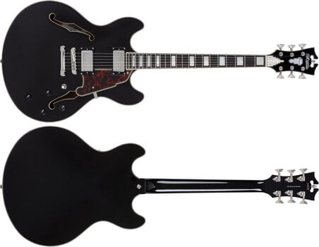 Semi-akoestische gitaar D'Angelico Premier DC Black Flake Semi-akoestische gitaar - 6