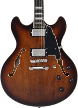 Semi-Acoustic Guitar D'Angelico Premier DC Brown Burst Semi-Acoustic Guitar - 4